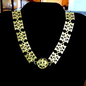 Egyptian gold tone necklace